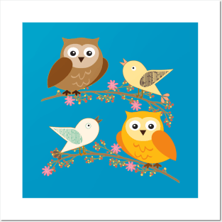 Birds and owls Posters and Art